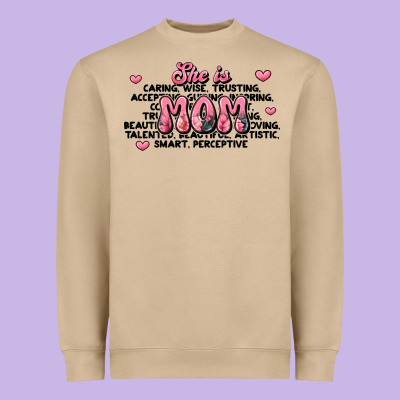 She Is Mom Compliment Words Heavyweight Sweatshirt Designed By Jahusdesignshop