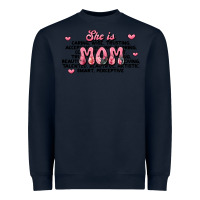 Navy she is mom compliment words Heavyweight Sweatshirt - JahusDesignShop