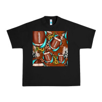 Black football leopard gemstone sunflower seamless pattern Urban Heavy Tee - JahusDesignShop