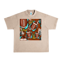 French Oak football leopard gemstone sunflower seamless pattern Urban Heavy Tee - JahusDesignShop