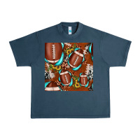 Midnight Navy football leopard gemstone sunflower seamless pattern Urban Heavy Tee - JahusDesignShop