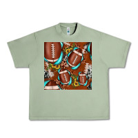 Oil Green football leopard gemstone sunflower seamless pattern Urban Heavy Tee - JahusDesignShop