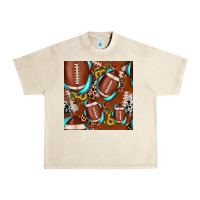 Sandshell football leopard gemstone sunflower seamless pattern Urban Heavy Tee - JahusDesignShop