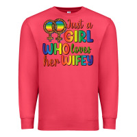 Cardinal Just A Girl Who Loves Her Wifey Premium Sweatshirt - BundleAndBundleShop