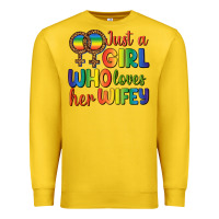 Lemon Just A Girl Who Loves Her Wifey Premium Sweatshirt - BundleAndBundleShop