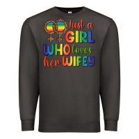 Smoke Just A Girl Who Loves Her Wifey Premium Sweatshirt - BundleAndBundleShop