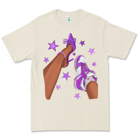 Bone Purple Afro Girl Sneakers and Heels Premium Tee - texasbilliewilder