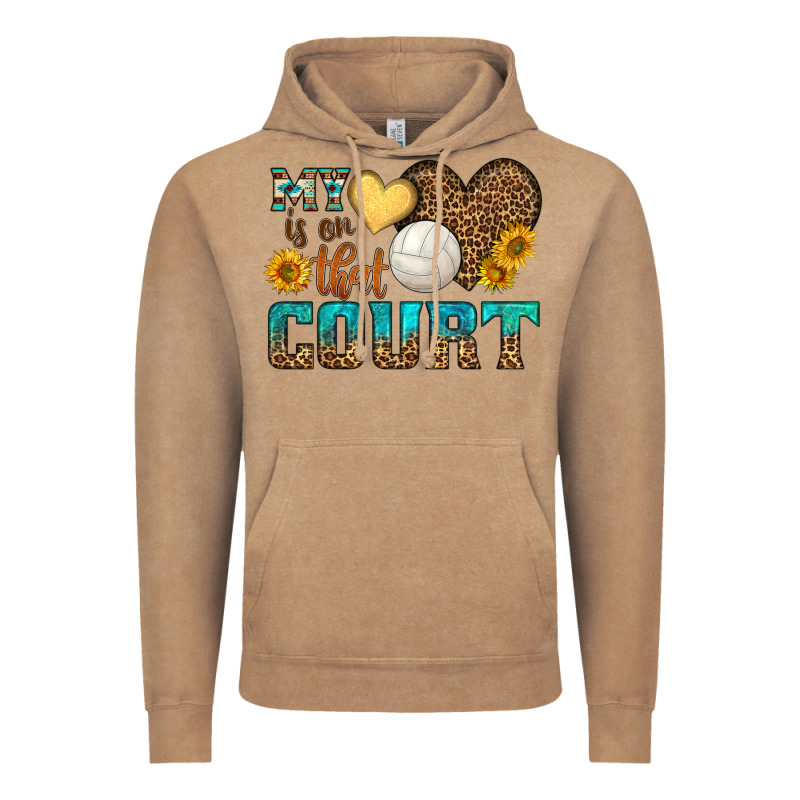 My Heart Is On That Court Vintage Hoodie by HRA Design Shop | Teevron