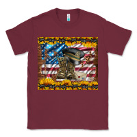 Burgundy westerm usa army boots Classic Tee - Artiststas