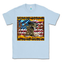 Dusty Blue westerm usa army boots Classic Tee - Artiststas