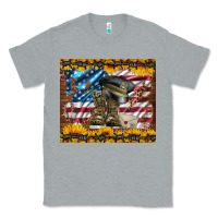 Heather Grey westerm usa army boots Classic Tee - Artiststas