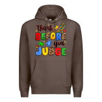 Coffee think before you judge Premium Hoodie - JahusDesignShop