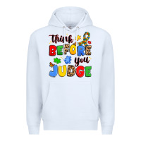 White think before you judge Premium Hoodie - JahusDesignShop