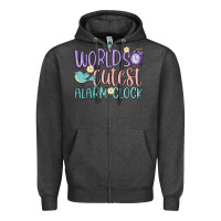 Charcoal Heather world's cutest alarm clock Zipper Hoodie - MaliasSmallBusiness
