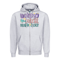 Heather Grey world's cutest alarm clock Zipper Hoodie - MaliasSmallBusiness