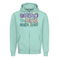 Seafoam world's cutest alarm clock Zipper Hoodie - MaliasSmallBusiness