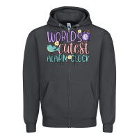 Smoke world's cutest alarm clock Zipper Hoodie - MaliasSmallBusiness