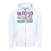 White world's cutest alarm clock Zipper Hoodie - MaliasSmallBusiness