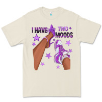 Bone Purple I Have Two Moods Afro Girl Sneakers Premium Tee - texasbilliewilder