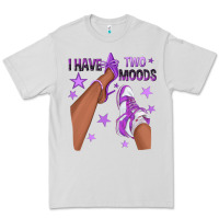 Dove Grey Purple I Have Two Moods Afro Girl Sneakers Premium Tee - texasbilliewilder