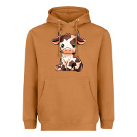 Meerkat Baby Brown Cow Heavyweight Hoodie - MaliasSmallBusiness