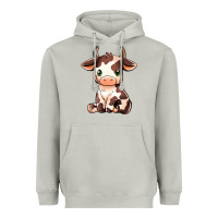 Moon Dust Baby Brown Cow Heavyweight Hoodie - MaliasSmallBusiness