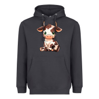 Baby Brown Cow Heavyweight Hoodie | Teevron