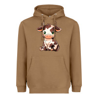 Toasted Coconut Baby Brown Cow Heavyweight Hoodie - MaliasSmallBusiness