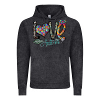 Vintage Black love autism Vintage Hoodie - SublimationCraftShop