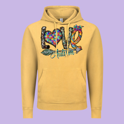 Love Autism Vintage Hoodie Designed By Sublimationcraftshop