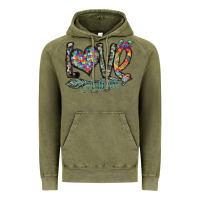 Vintage Olive love autism Vintage Hoodie - SublimationCraftShop
