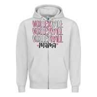 Dove Grey volleyball mama Zipper Hoodie - MaliasSmallBusiness
