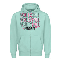 Seafoam volleyball mama Zipper Hoodie - MaliasSmallBusiness