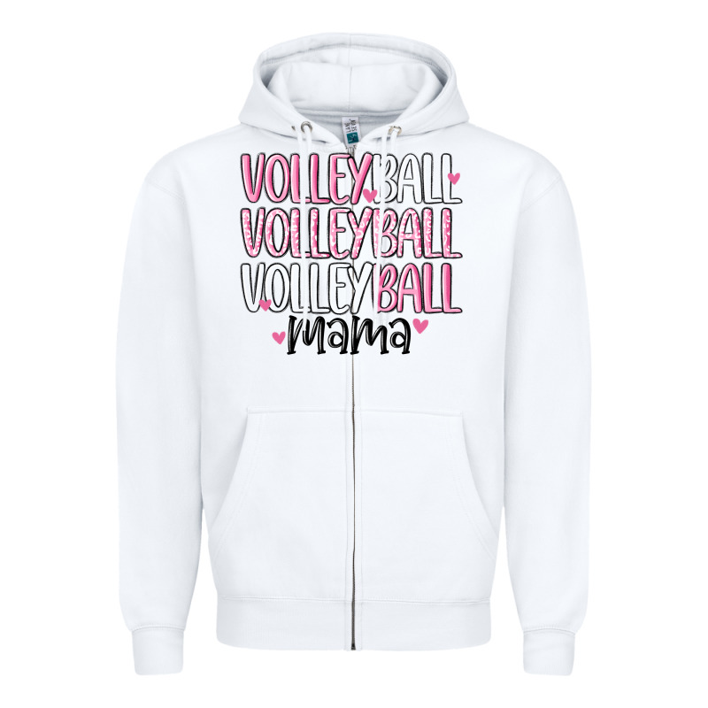 Volleyball Mama Zipper Hoodie by MaliasSmallBusiness | Teevron