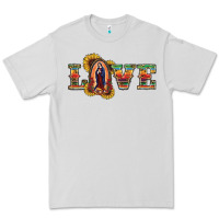 Dove Grey Love Lady Of Guadalupe Premium Tee - RanaPortraitStore