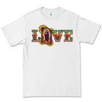 White Love Lady Of Guadalupe Premium Tee - RanaPortraitStore