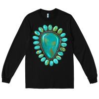 Black western gemstone turquoise Long Sleeve Tee - Artiststas