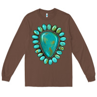 Chestnut western gemstone turquoise Long Sleeve Tee - Artiststas