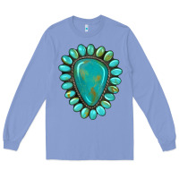Colony Blue western gemstone turquoise Long Sleeve Tee - Artiststas