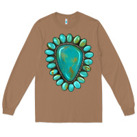 Toasted Coconut western gemstone turquoise Long Sleeve Tee - Artiststas