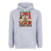 Heather Grey Just a girl who loves Christmas Heavyweight Hoodie - NancyCooperArtShop