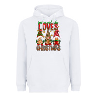 White Just a girl who loves Christmas Heavyweight Hoodie - NancyCooperArtShop