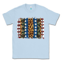Dusty Blue usa army pattern brushstroke Classic Tee - Artiststas