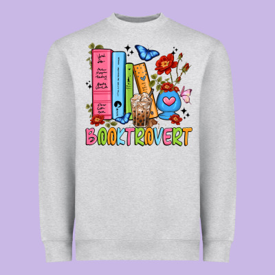 Booktrovert Heavyweight Sweatshirt Designed By Jahusdesignshop