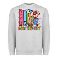 Heather Grey booktrovert Heavyweight Sweatshirt - JahusDesignShop