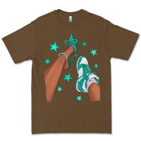 Cacao Teal Afro Girl Sneakers and Heels Premium Tee - texasbilliewilder