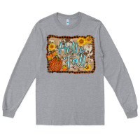 Heather Grey hello fall Long Sleeve Tee - AdoDesignShop
