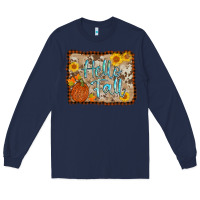 Navy hello fall Long Sleeve Tee - AdoDesignShop