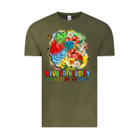 Vintage Olive neurodiversity celebrate the spectrum Vintage Tee - JahusDesignShop