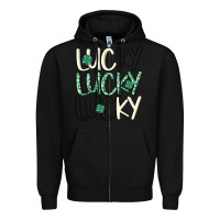Black lucky Zipper Hoodie - MaliasSmallBusiness